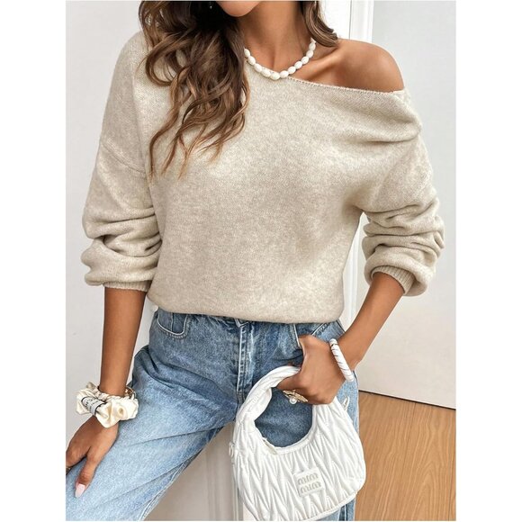 Women's Knitted Sweater Long Sleeve Open Back Bow Decor Cardigan Top - Picture 2 of 6